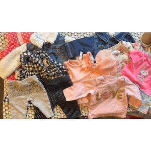 Baby Girl Clothing Bundle 0-3 Months Mixed Styles Dresses, Pants, Jackets
